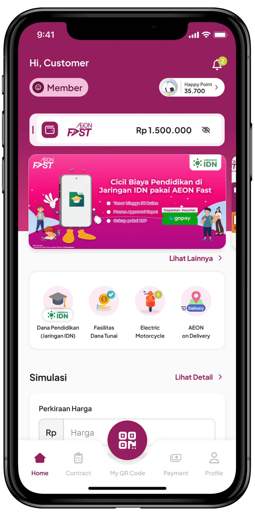 AEON Fast - Pilih Aplikasi