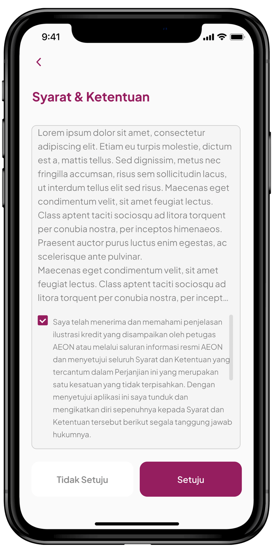 AEON Fast - Syarat Ketentuan